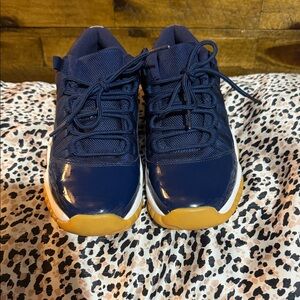Jordan Navy Blue Sneakers with Gum Sole